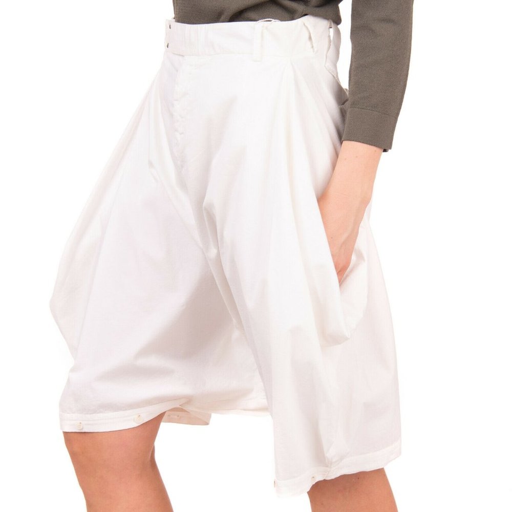 RRP €280 MM6 MAISON MARGIELA Harem Shorts Size 42 / M Ivory Draped Made in Italy